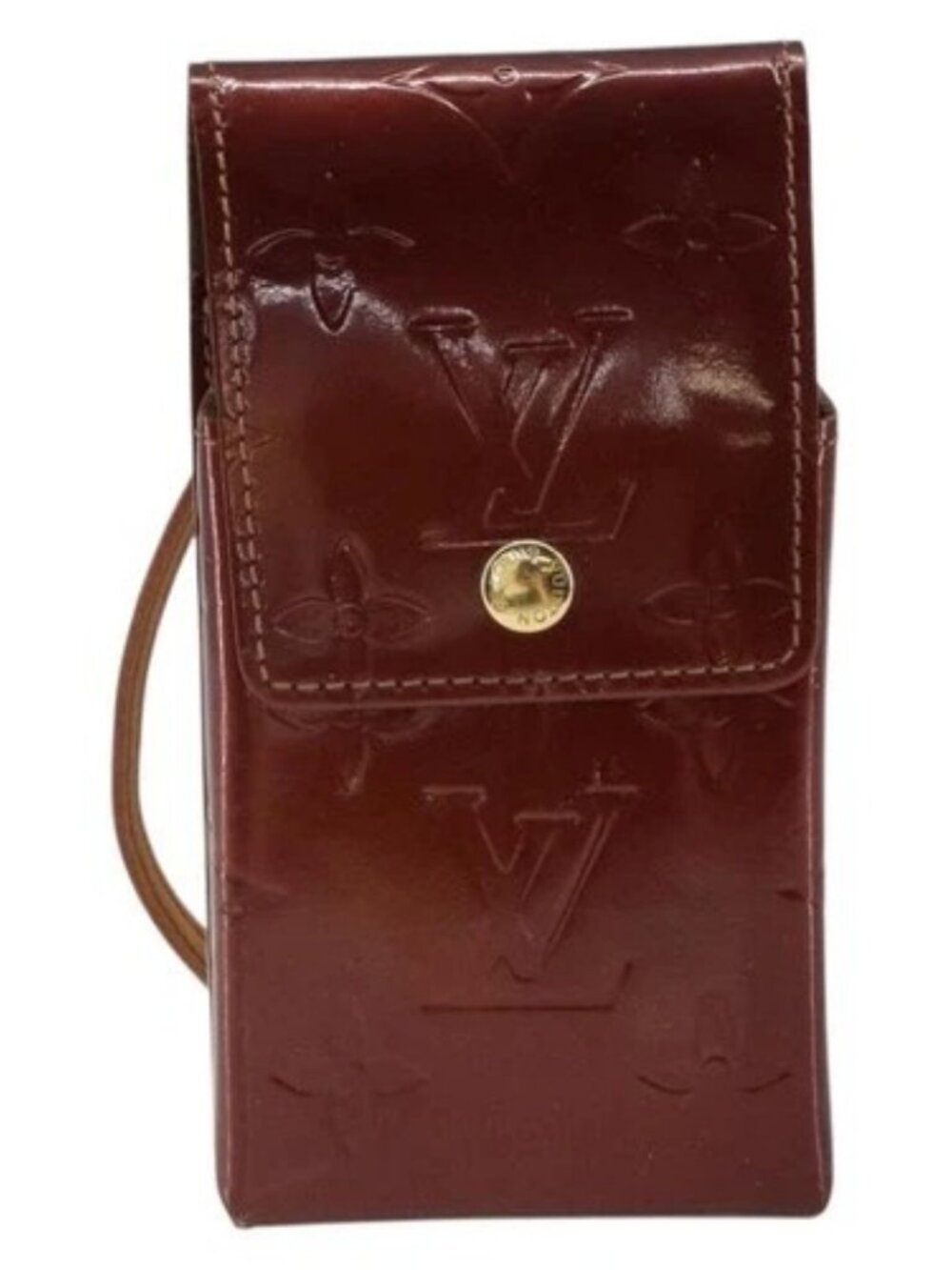 LOUIS VUITTON Monogram Vernis Green Cigarette Case Bronze M91156 LV Auth 164597 - Picture 10 of 15